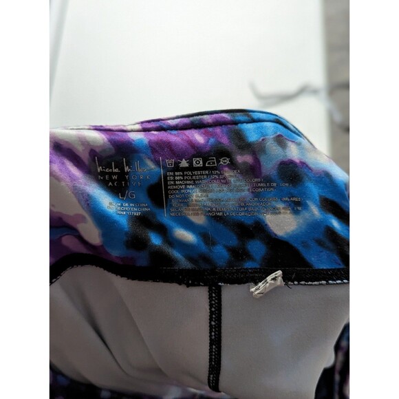 Nicole‎ Miller  Women's Large Multi Color Tie Dye Athletic Capri Pants - Picture 5 of 8